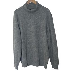 Club Room XXL 100% Cashmere Mens Luxury Gray Turtleneck Sweater $199 Preppy